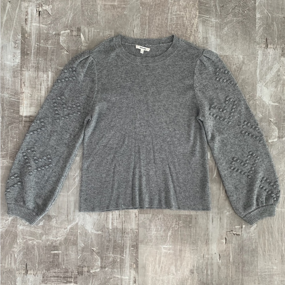 Splendid sweater with bubble heart sleeves.